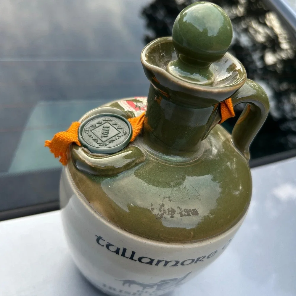 Vintage Tullamore Dew Blended Irish Whiskey Jug Decanter Dublin Ireland Empty